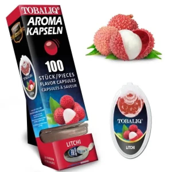 Tobaliq "Litschi" Aromakapsel mit 100 Kugeln-1 Dose